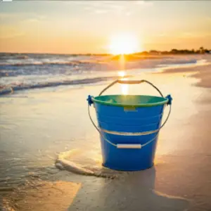 summer bucket at the beach
